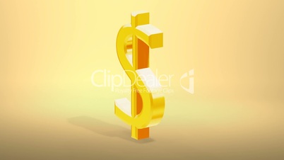 dollar sign become rusty then crumble to dust 3d