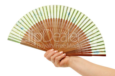 Fan in a woman hand