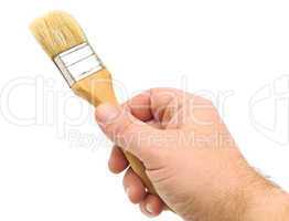paint brush in hand
