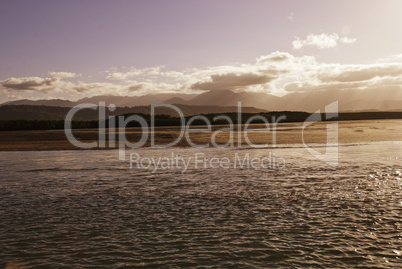 Surface of the Great Barrier Reef near Port Douglas