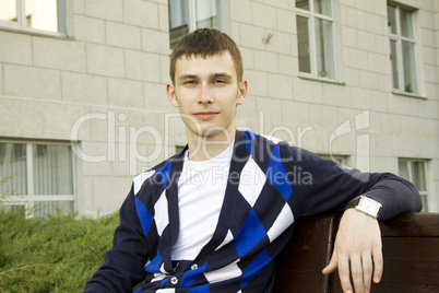 Close-up of an attractive male student