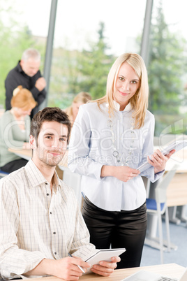 Portrait of student businesspeople in office