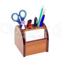 Office wooden stand for pens and pencils