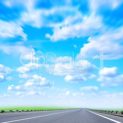 road under light sky