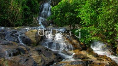 Tropical waterfall time lapse