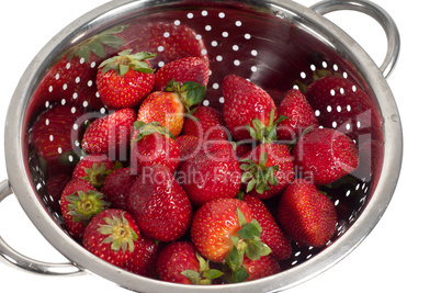 Strawberries in strainer