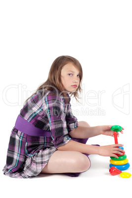 Teenager girl in studio