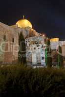 Temple Mount in Jerusalem in the night