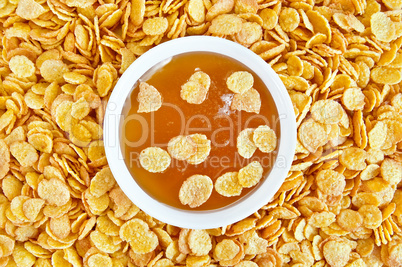Cornflakes with honey
