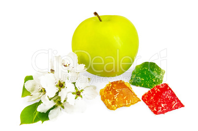 Jelly colourful with apple and color
