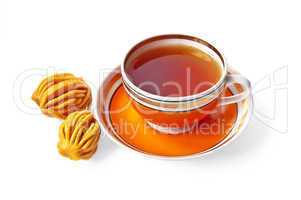 Tea in an orange cup