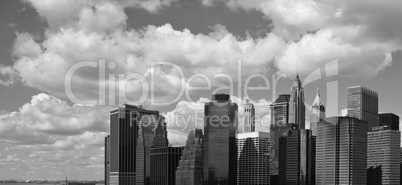 Panoramic View of New York City Buildings