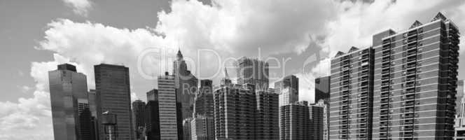 Panoramic View of New York City Buildings