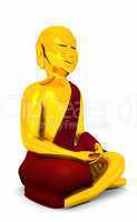 Der glückliche Buddha - Gold Rot 02