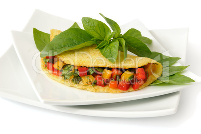 Omelette with vegetables