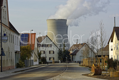 Ort und Kernkraftwerk Gundremmingen