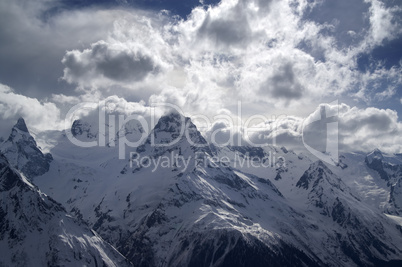 Mountains in clouds