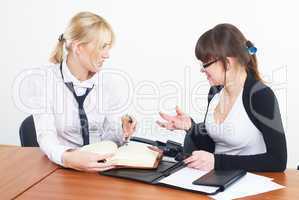 Meeting of young business ladies