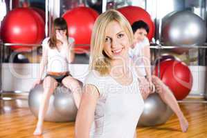 Girl in fitness center