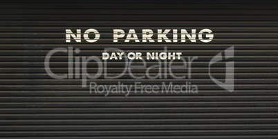 No parking sign