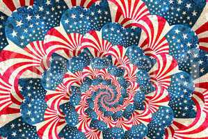 Wirbel der US-Flagge im Grunge-Stil  - Grunge swirl with stars and stripes
