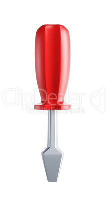 isolated 3d screwdriver