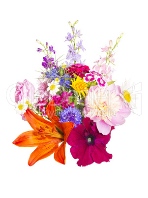 a bouquet of summer flowers
