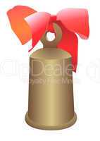 Hand bell with a bow