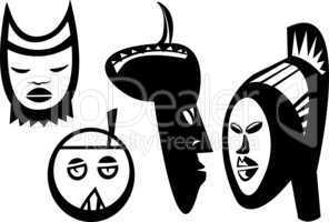 Four Sudanese Masks