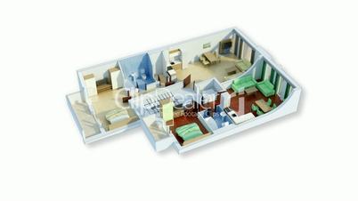 Rotating 3D floor plan with Alpha Channel