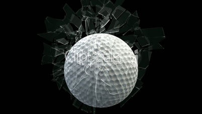 Golf ball breaking window