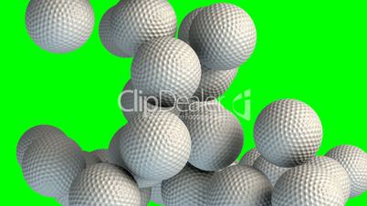 Golf balls transition effect