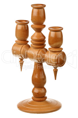 Wooden candlestick