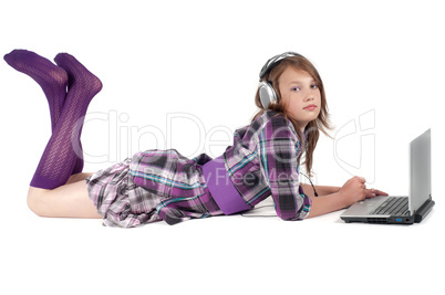 Teenager girl in studio