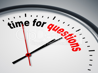 time for questions