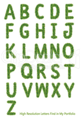 Grass Alphabet A-Z