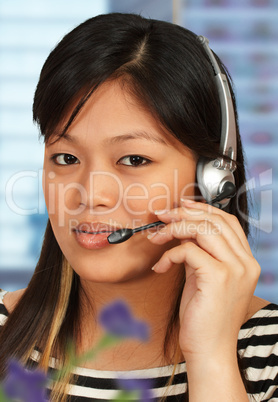 Hotline Assistant On The Phone