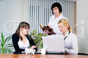 Meeting of young business ladies