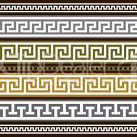 Set of vector greek borders