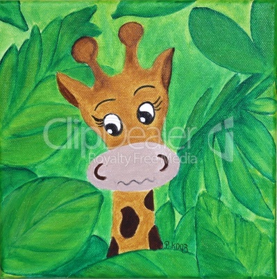 Giraffe im Dschungel