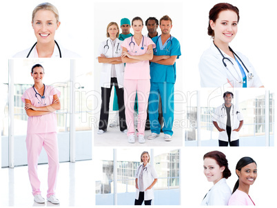 Collage of young doctors