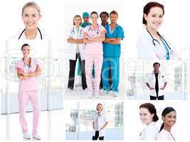 Collage of young doctors