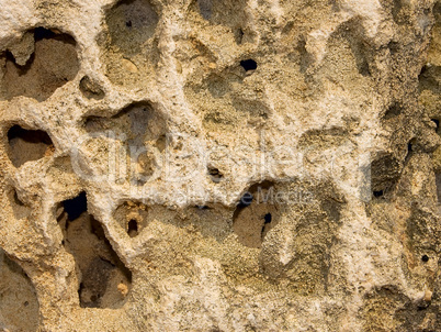 Limestone with strong erosion