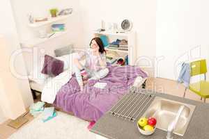 Student bedroom - young girl speaking on phone