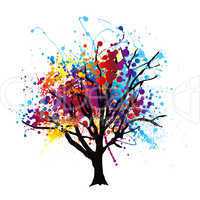 Paint splat tree