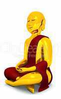 Der glückliche Buddha - Gold Rot 03