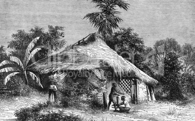 Native Hut at Bombay