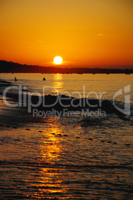 Landscape of sunrise on the beach