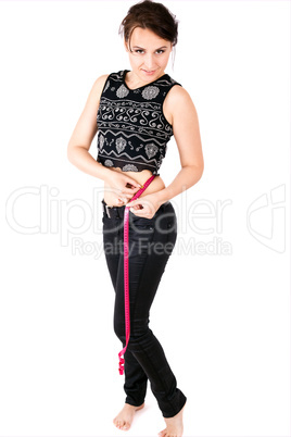 woman with tape measure