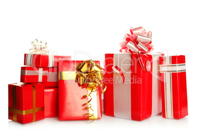 Many gift boxes of different sizes